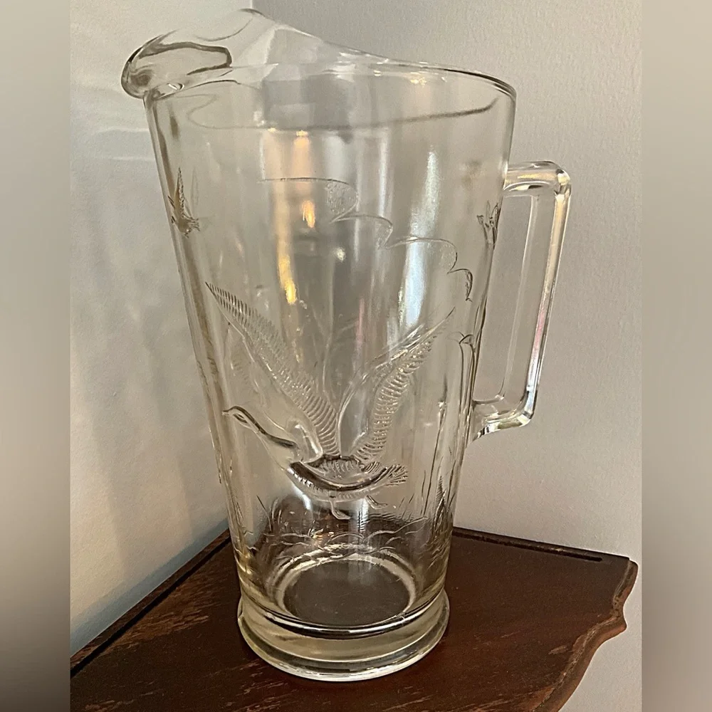 Vintage Anchor Hocking Water Bird Pitcher